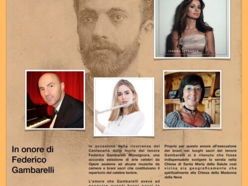 Recital lirico della soprano Ivanna Speranza a Selvino per il Centenario della morte del tenore Federico Gambarelli